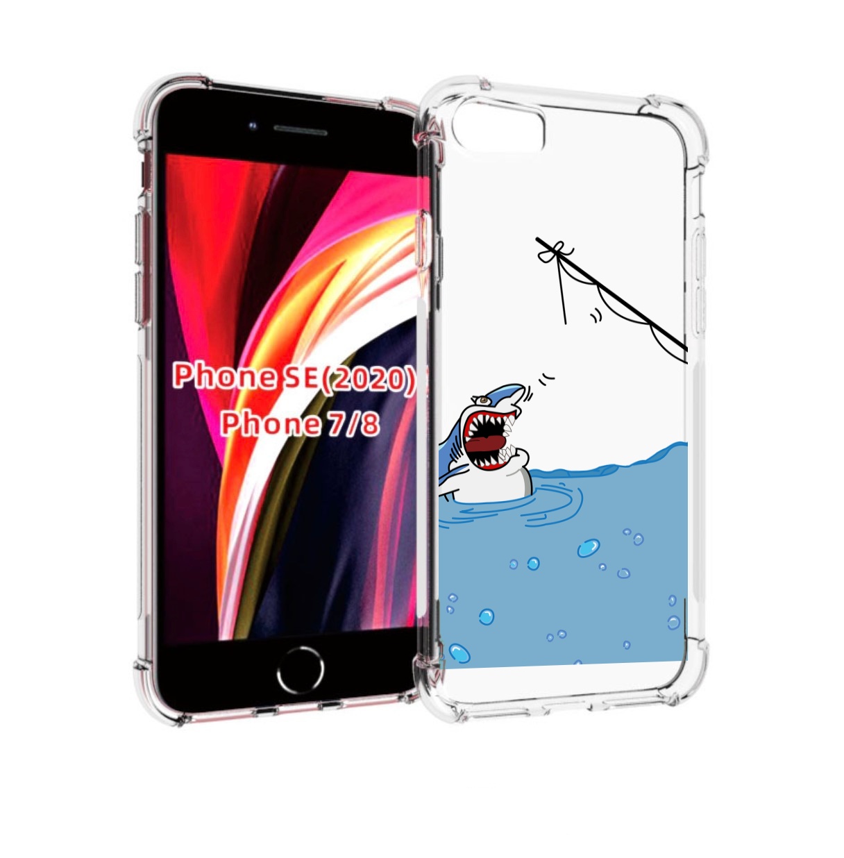 

Чехол MyPads акула-рисунок для iPhone 7 4.7 / iPhone 8 / iPhone SE 2 (2020), Прозрачный, Tocco