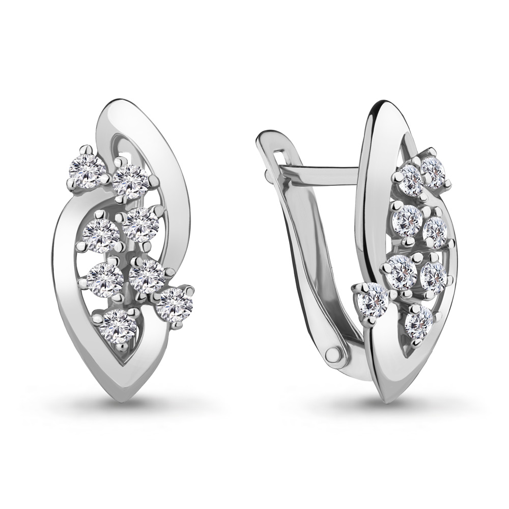 

Серьги из серебра с фианитом Яхонт Ювелирный 215207, 215207