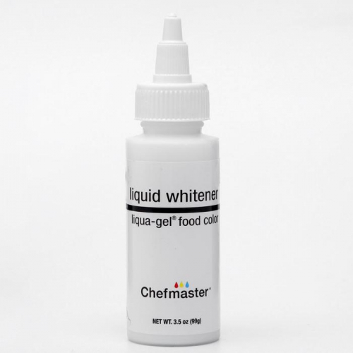 фото Краска белая гелевая liquid whitener liqua-gel chefmaster, 99 гр.