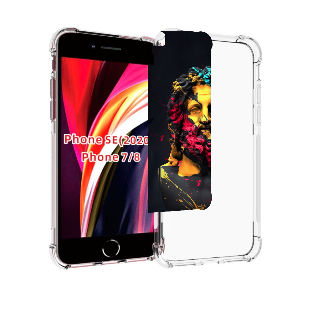 

Чехол MyPads арт-статуя-краски для iPhone 7 4.7 / iPhone 8 / iPhone SE 2 (2020), Прозрачный, Tocco