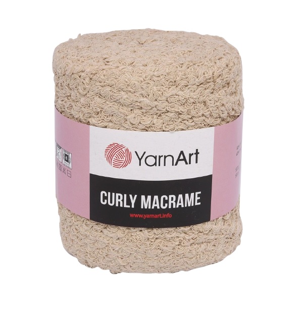 

Пряжа YarnArt 7729491 Curly Macrame 753 бежевый, Curly Macrame