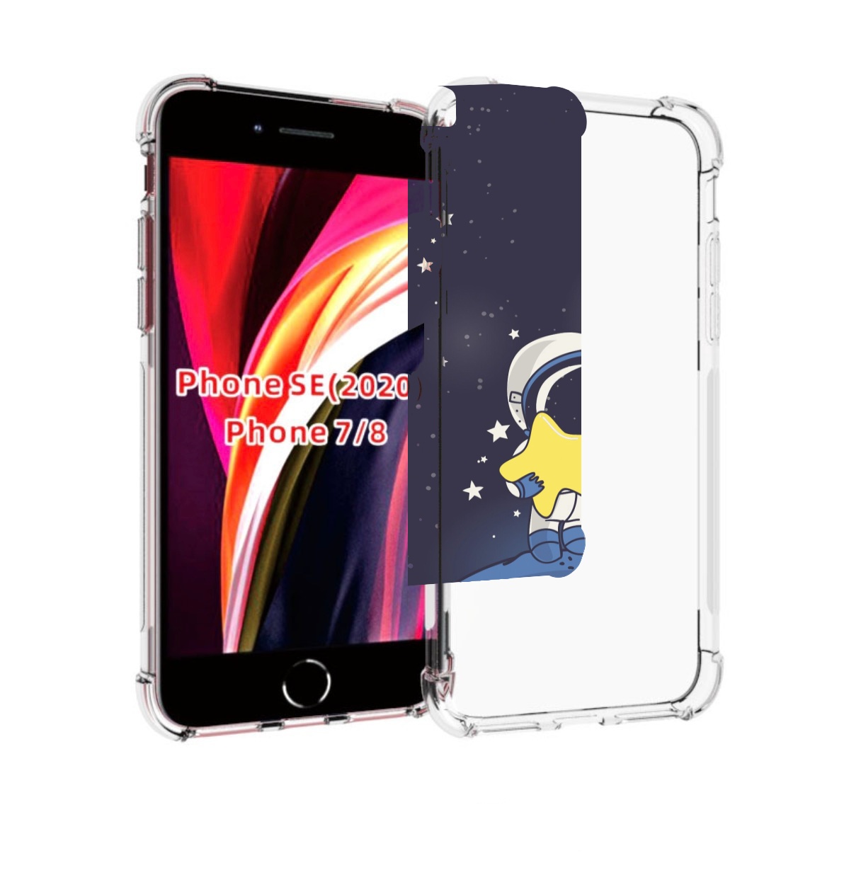 

Чехол MyPads астронавт с звездочкой для iPhone 7 4.7 / iPhone 8 / iPhone SE 2 (2020), Прозрачный, Tocco