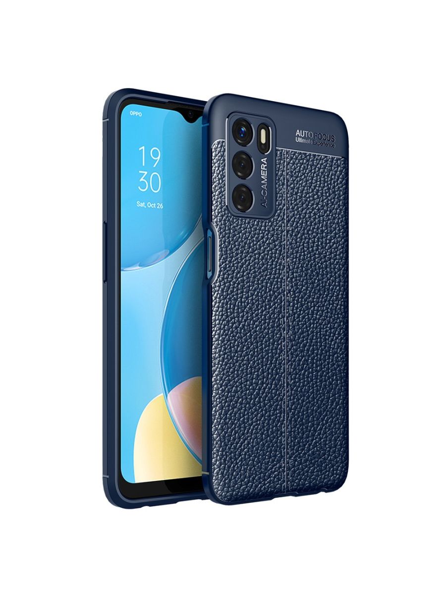 

Brodef Fibre силиконовый чехол для Oppo A16 Синий