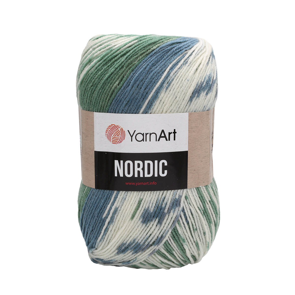 Пряжа для вязания YarnArt Nordic 150г, 510м (шерсть, акрил) (654 меландж), 3 мотка