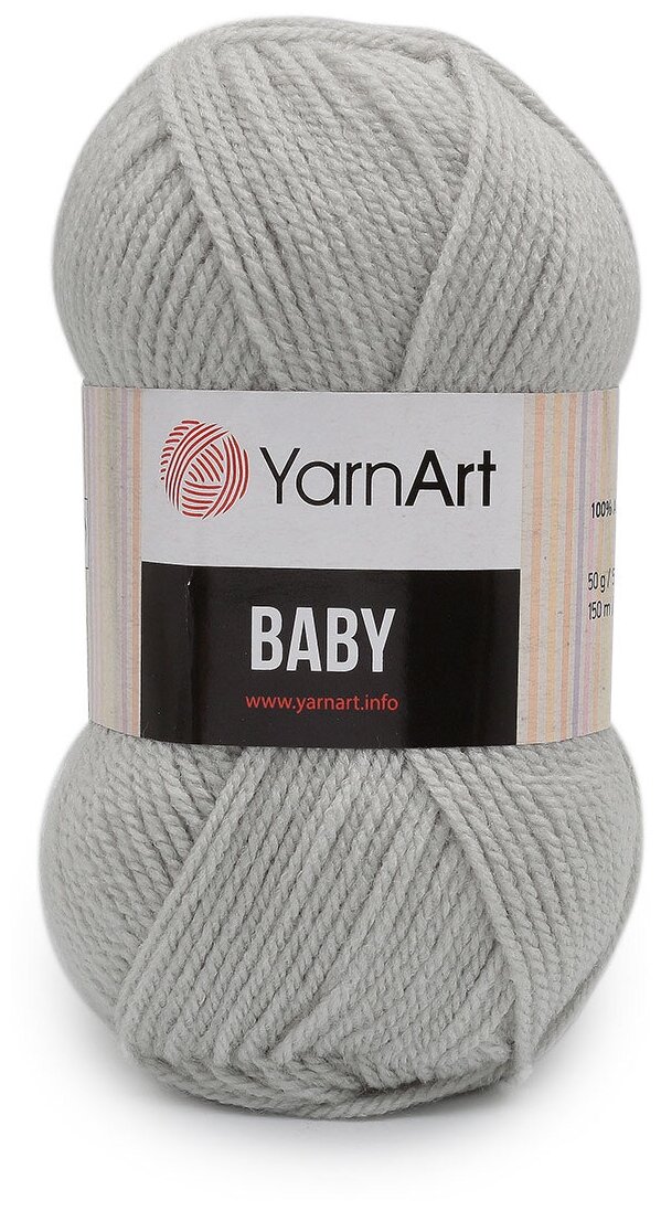 фото Пряжа yarnart 372023 baby 855 серый