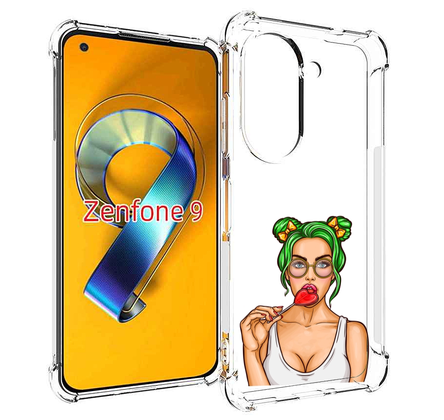 

Чехол MyPads девушка-с-чупачупсом-в-виде-сердца женский для Asus Zenfone 9 (AI2202), Прозрачный, Tocco