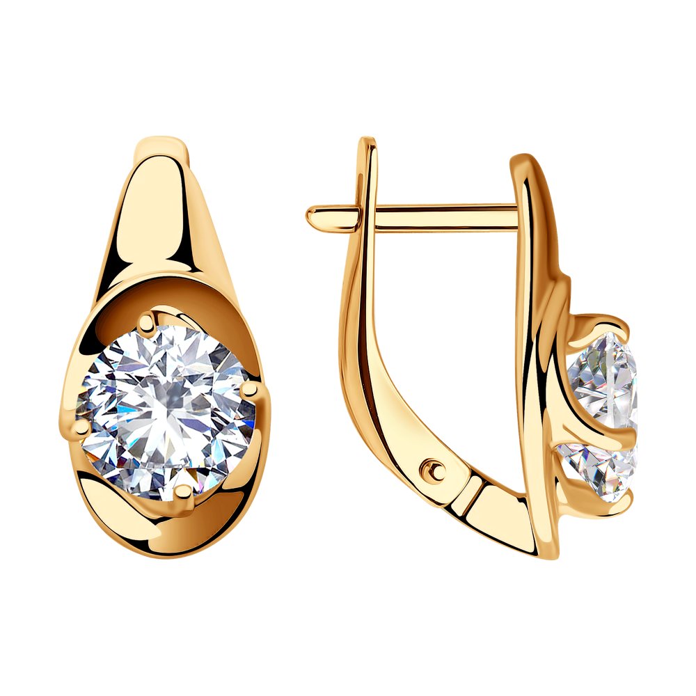 

Серьги из серебра с фианитом Яхонт Ювелирный 215493, 215493