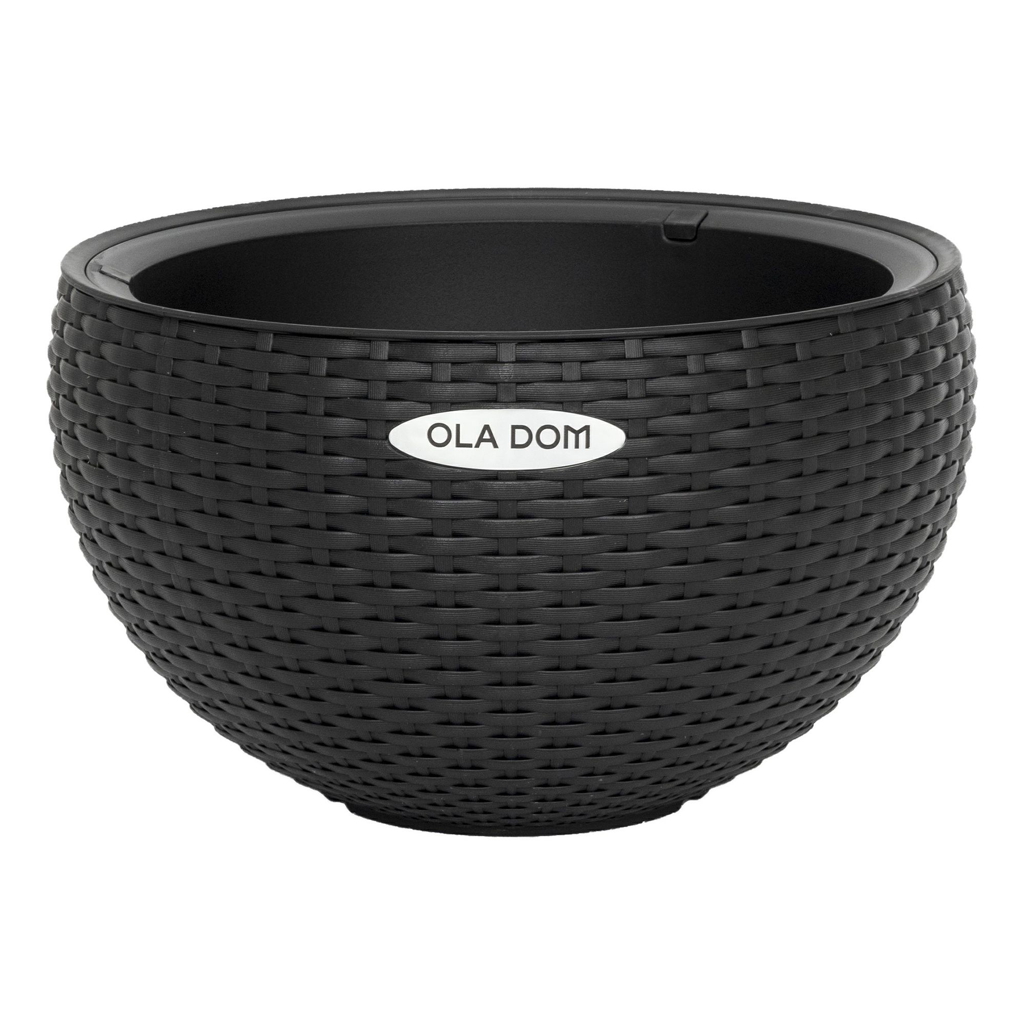 

Цветочное кашпо Ola Dom Rattan 5 л 1 шт. антрацит, Черный, Rattan