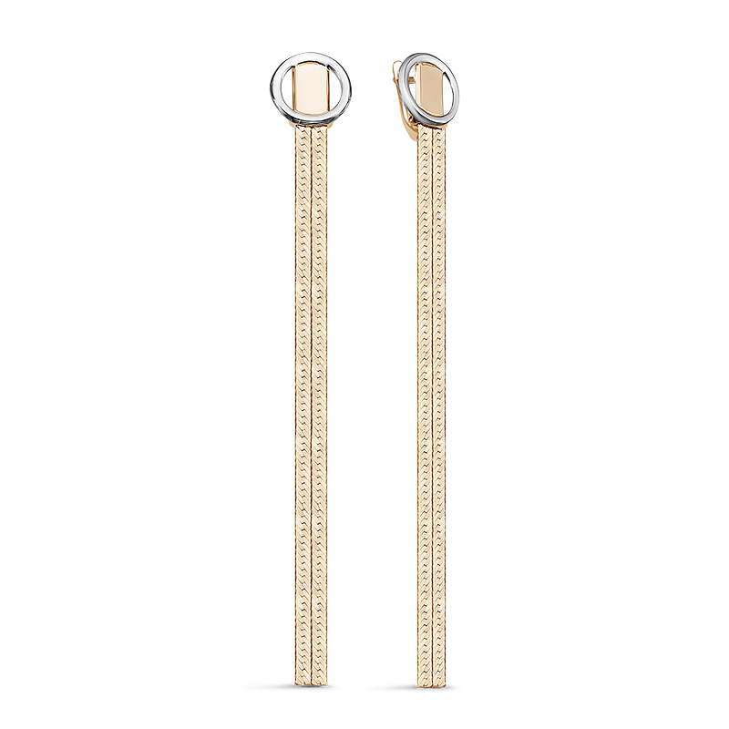 

Серьги подвески из желтого золота Yahont 215821, 215821