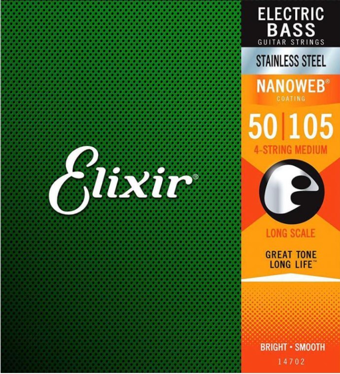

Струны для бас-гитары Elixir NanoWeb 14702 50-105, Elixir (Эликсир)