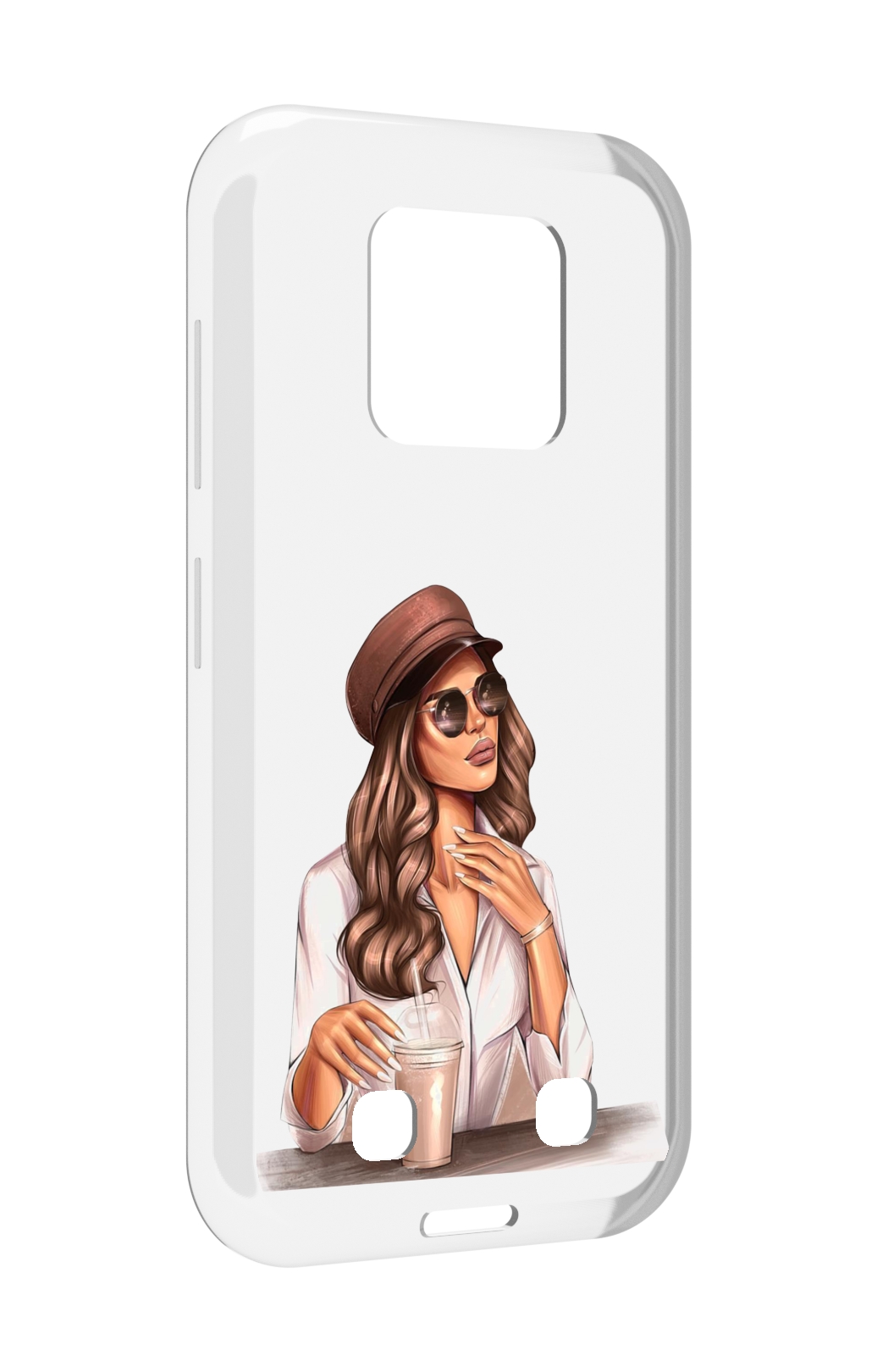 

Чехол MyPads девушка-с-милкшейком женский для Oukitel WP18, Прозрачный, Tocco