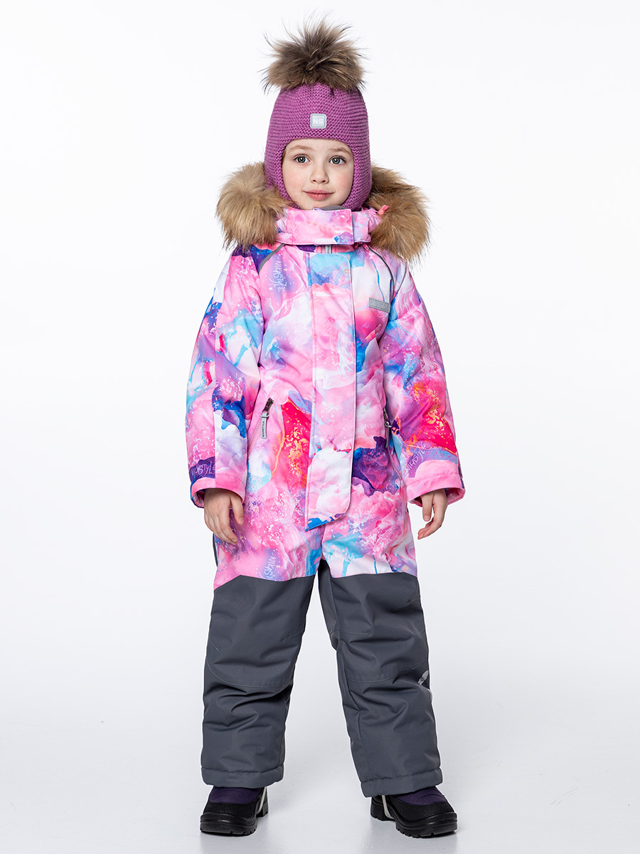 

Комбинезон детский NIKASTYLE 8з0824, розовый/серый, 116, 8з0824