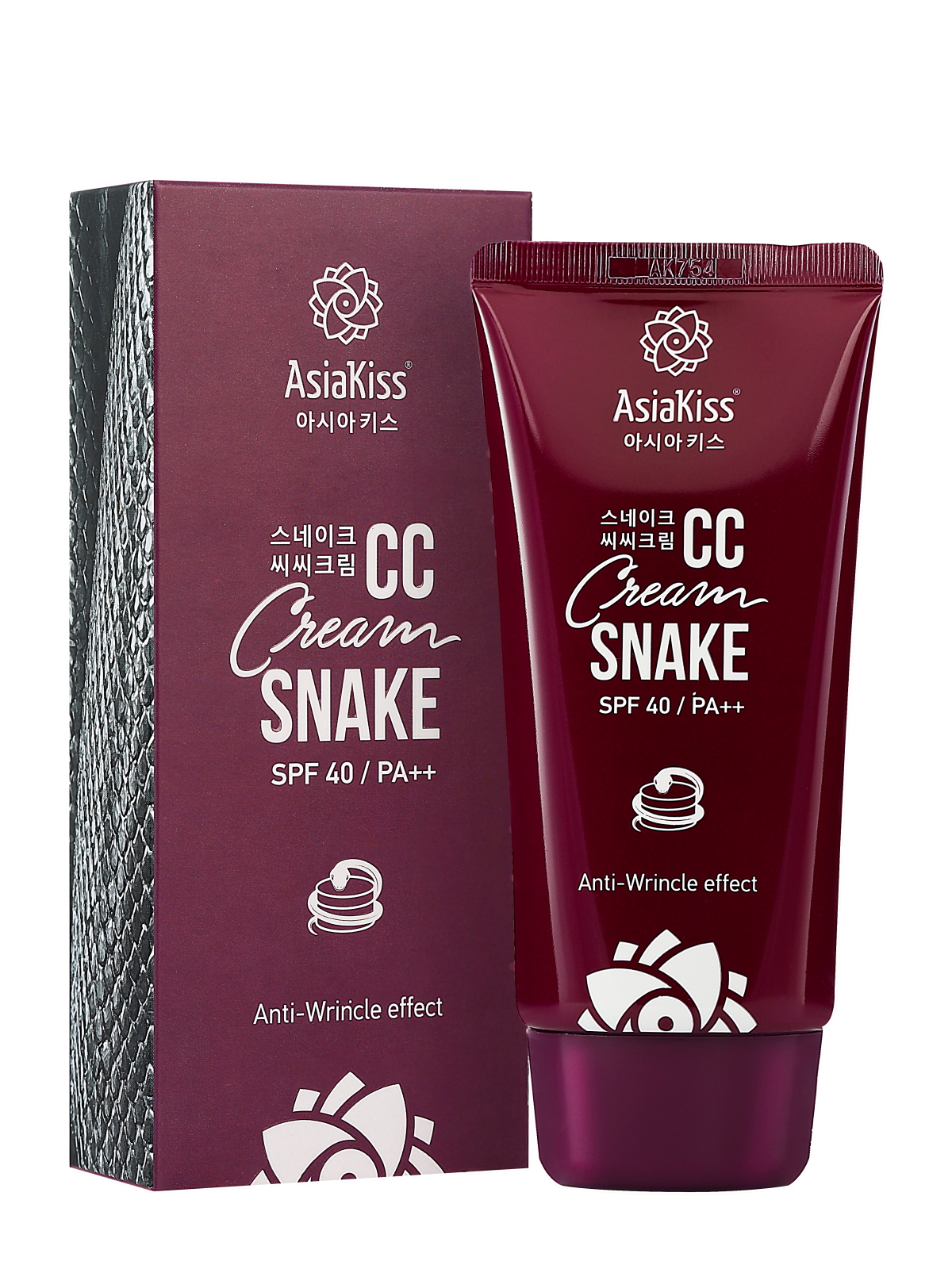СС-крем для лица AsiaKiss с пептидом змеиного яда 60 мл тонер secret skin со змеиным пептидом syn ake wrinkleless toner