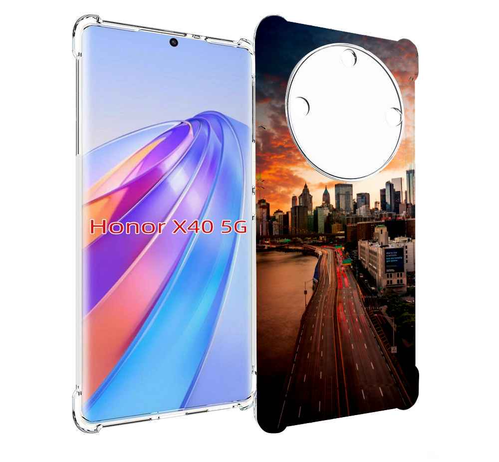 

Чехол MyPads американский город фото для Honor X40, Прозрачный, Tocco