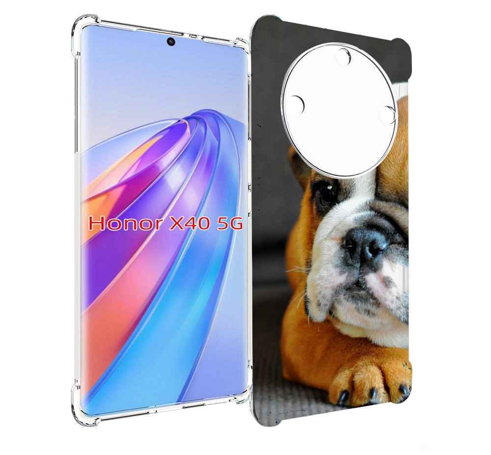

Чехол MyPads англиискии бульдор для Honor X40, Прозрачный, Tocco