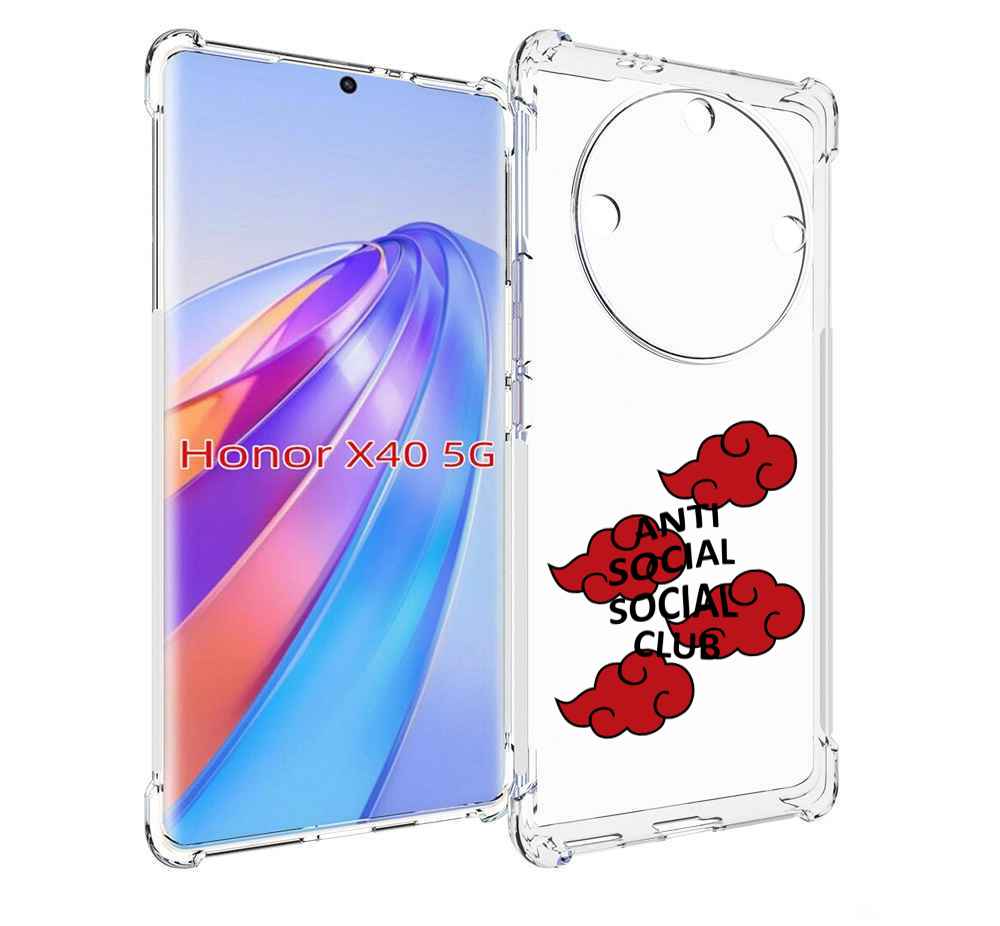 

Чехол MyPads анти-социал-социал-клаб для Honor X40, Прозрачный, Tocco