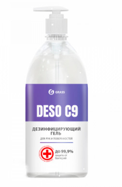 Дезинфицирующее средство Grass на основе изопропилового спирта DESO C9 гель, 1 л