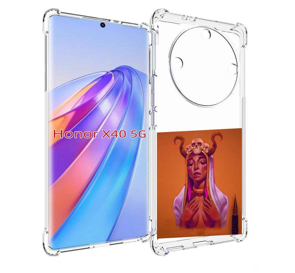 

Чехол MyPads античная-девушка для Honor X40, Прозрачный, Tocco