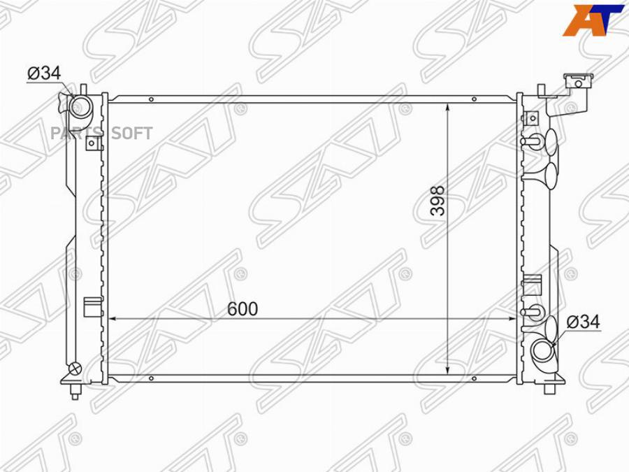 

SAT Радиатор TOYOTA PREMIO/ALLION/CALDINA/OPA/ISIS/WISH 01-