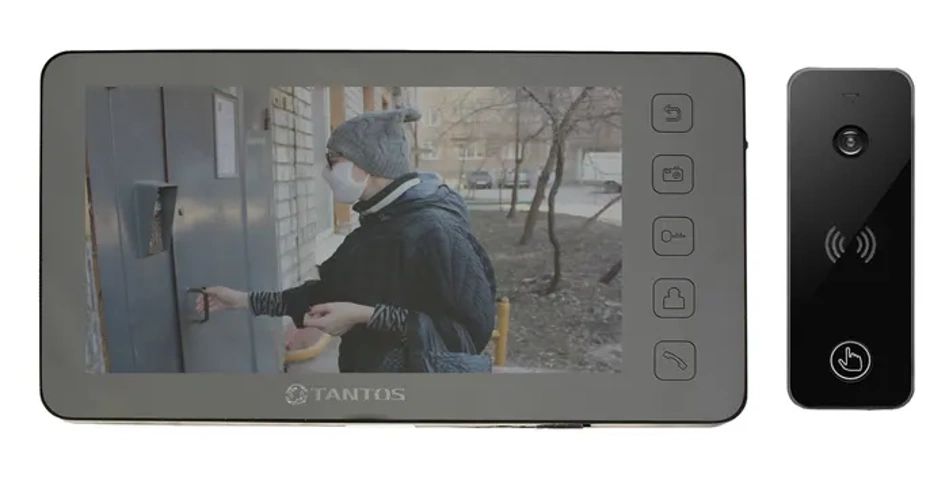 Комплект видеодомофона Tantos Prime SD Mirror и iPanel 2+ (черная)