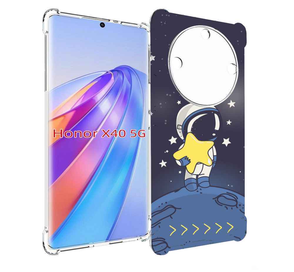 

Чехол MyPads астронавт с звездочкой для Honor X40, Прозрачный, Tocco
