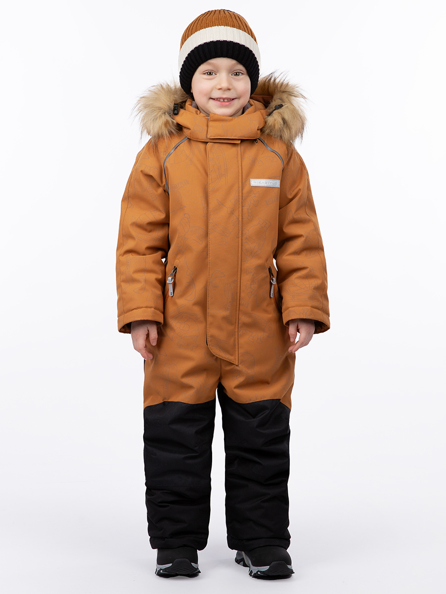 

Комбинезон детский NIKASTYLE 8з1924, кэмел/черный, 128, Коричневый;черный, 8з1924