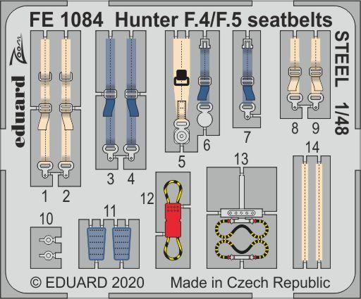 фото Фототравление eduard 1/48 hunter f.4/ f.5 стальные ремни