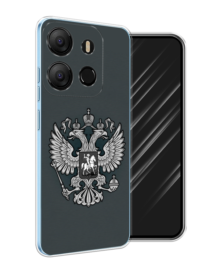 

Чехол Awog на Tecno Pop 7 "Герб России серый", 303850-5