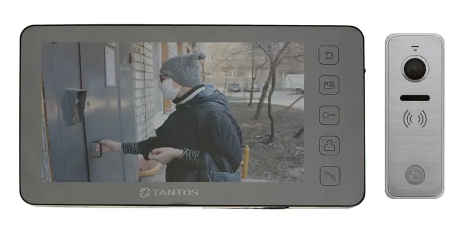 Комплект видеодомофона Tantos Prime SD Mirror и iPanel 2+ (Metal)