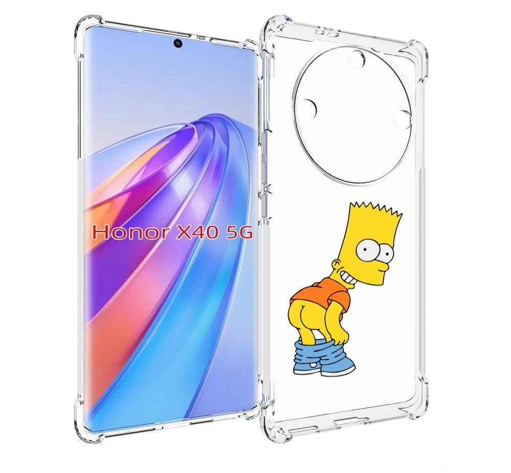 

Чехол MyPads барт-симпсон-довольный для Honor X40, Прозрачный, Tocco