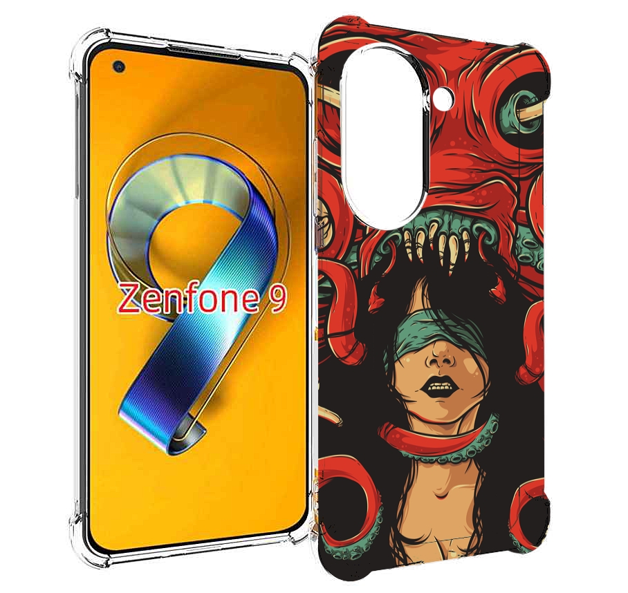 

Чехол MyPads девушку-съедает-осьминог для Asus Zenfone 9 (AI2202), Прозрачный, Tocco