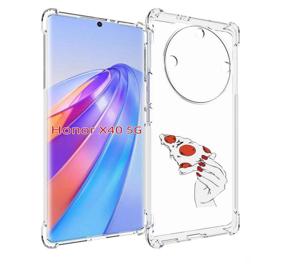 Чехол MyPads белая-пицца для Honor X40