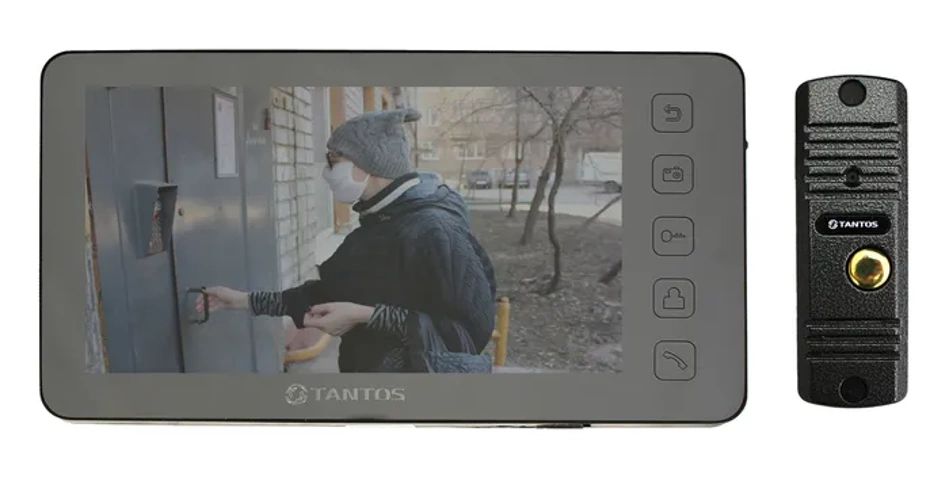 Комплект видеодомофона Tantos Prime SD Mirror и Walle + (асфальт)