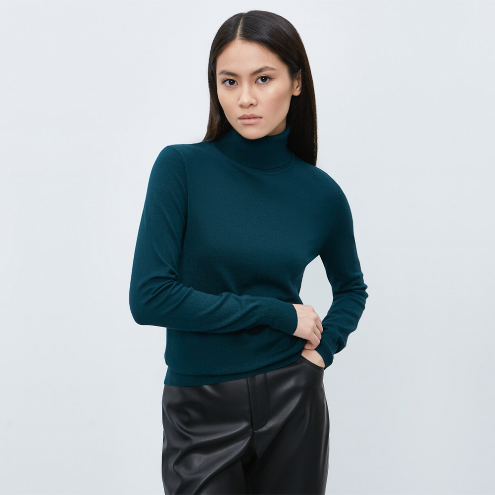 Водолазка женская Респект КТ/ВТ/Св-2203R зеленая 42 RU