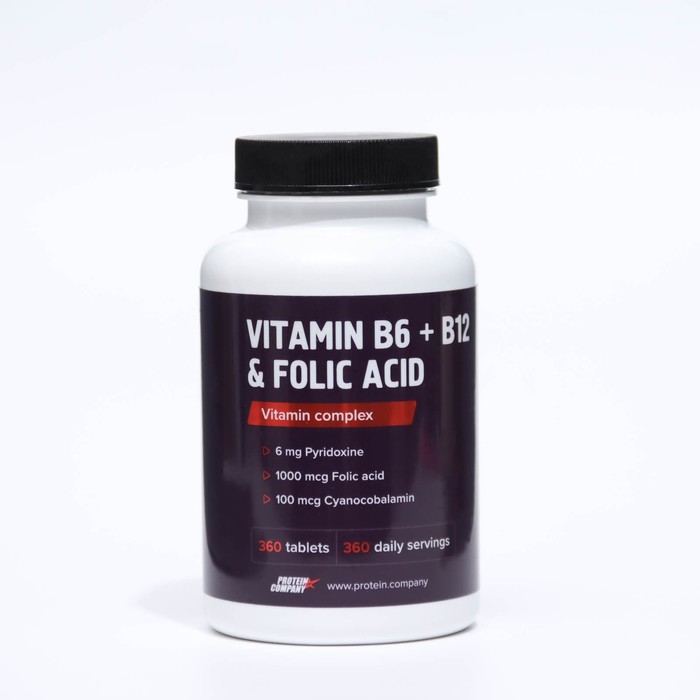 

Витамины B6+B12+B9 СимплиВит, вкус лимон, 360 таблеток