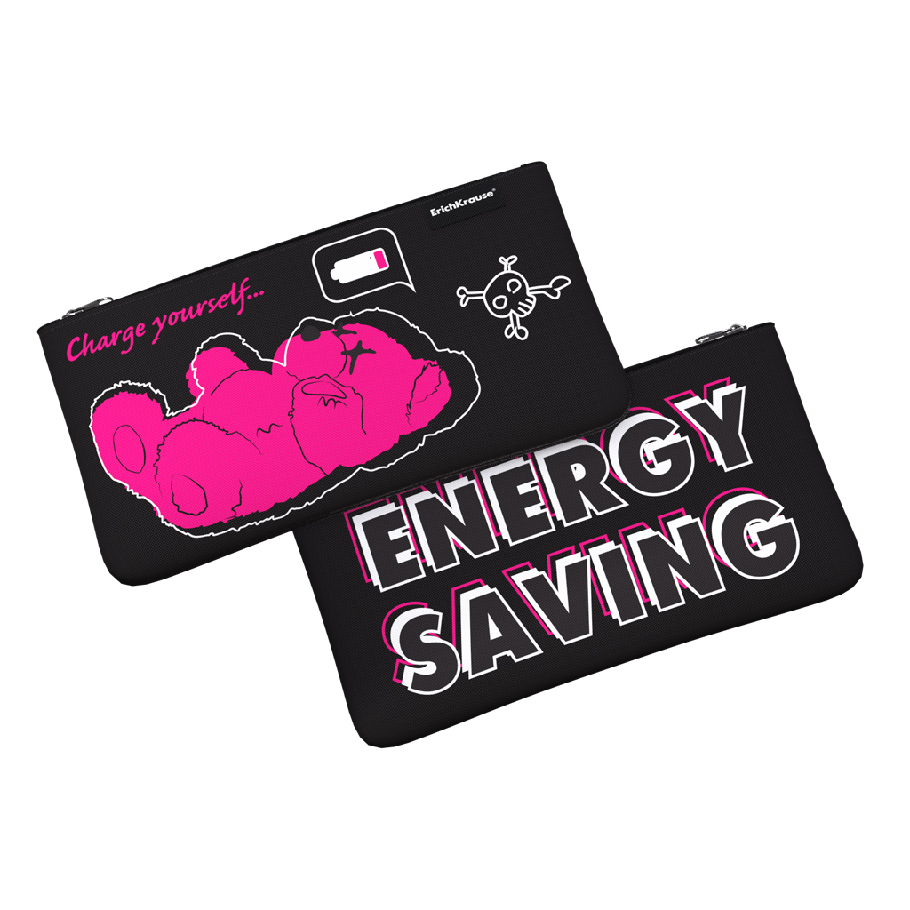 

Пенал конверт ErichKrause Light 220x120мм Low Battery 60444, Разноцветный, Пеналы конверты