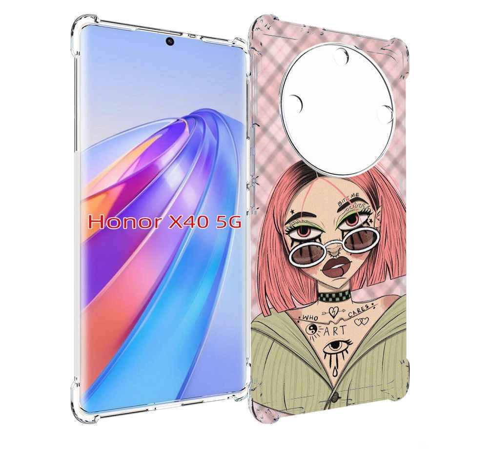 

Чехол MyPads бунтарка-девочка для Honor X40, Прозрачный, Tocco