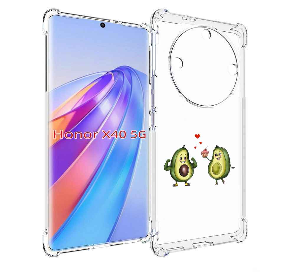 

Чехол MyPads влюбленные-авокадо для Honor X40, Прозрачный, Tocco