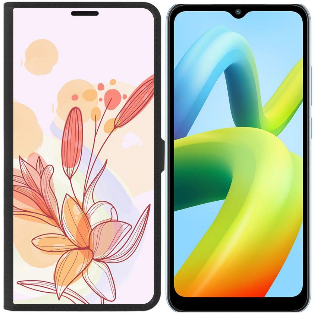 

Чехол-книжка Eco Book для Xiaomi Redmi A1+ Фантазия, Черный