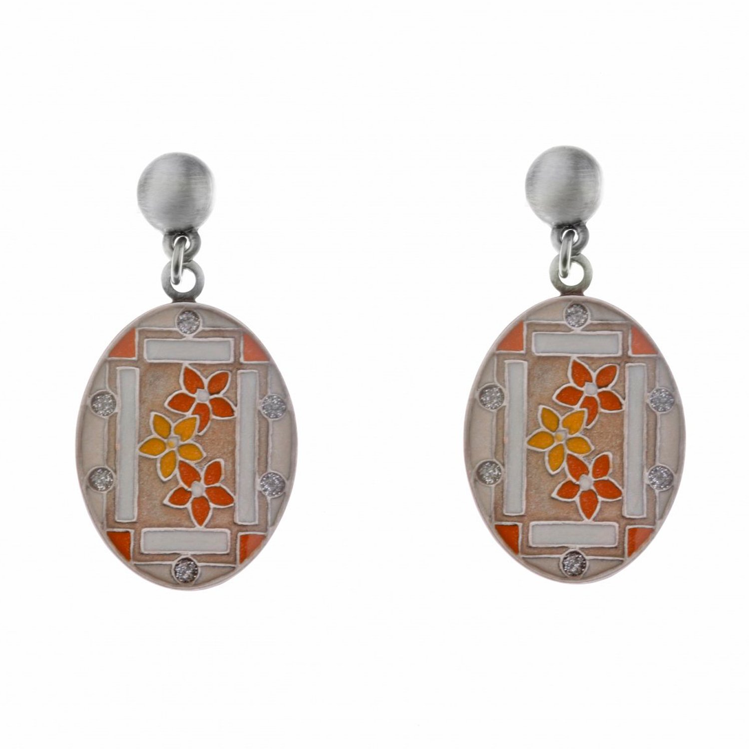 

Серьги из бижутерного сплава/бронзы с эмалью Clara Bijoux A75773 BR, A75773 BR
