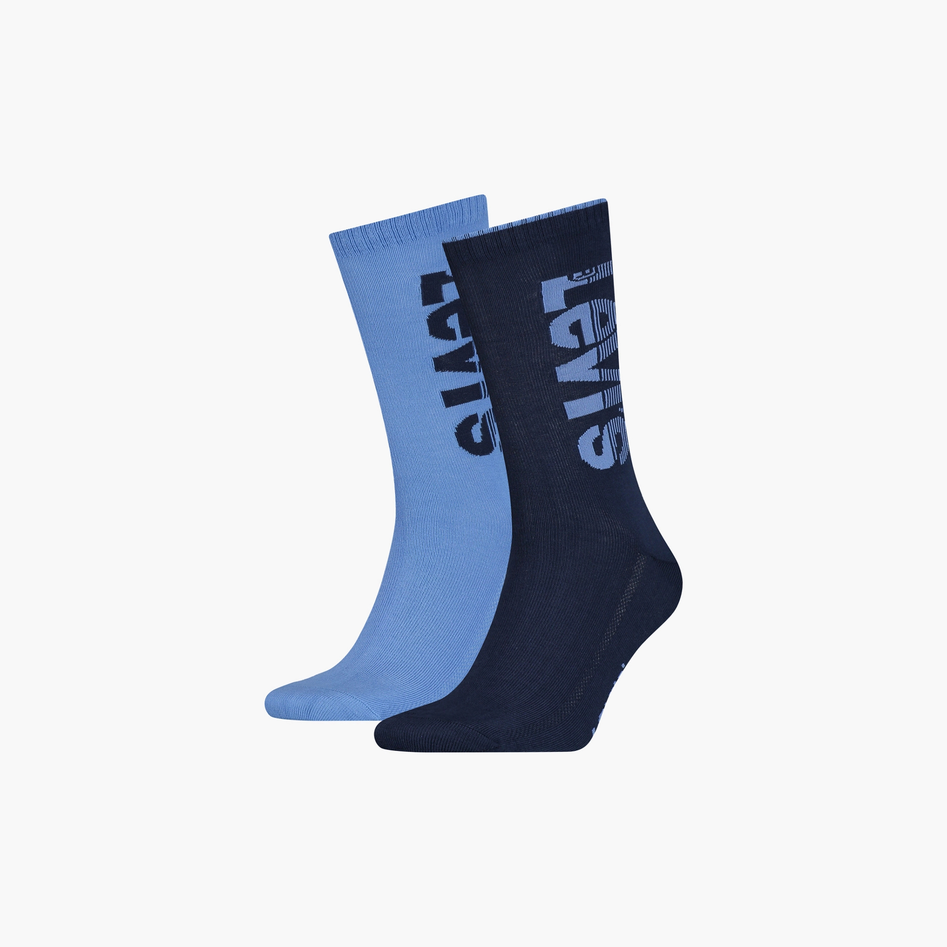 фото Носки унисекс levi's reg cut diagonal logo 2p socks синие 42-46