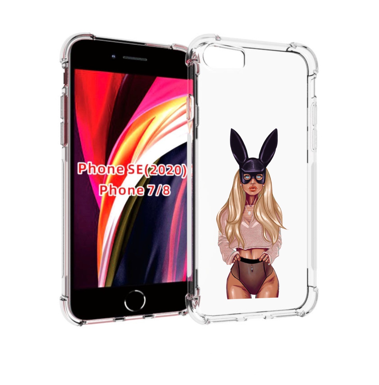 

Чехол MyPads блондинка-с-ушками женский для iPhone 7 4.7 / iPhone 8 / iPhone SE 2, Прозрачный, Tocco