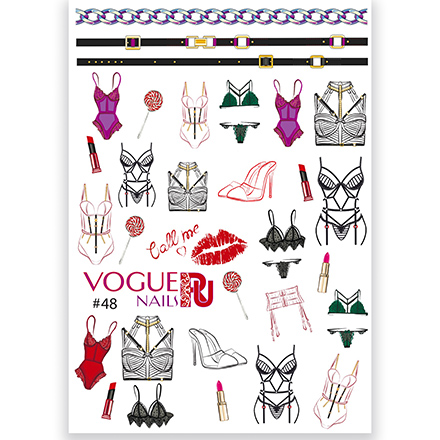 

Слайдер Vogue Nails 3D цветной предметы, Разноцветный