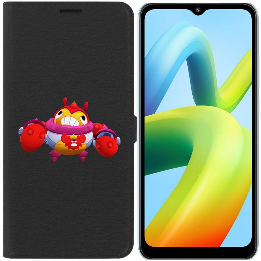 

Чехол-книжка Eco Book для Xiaomi Redmi A1+ Brawl Stars-Краб Тик