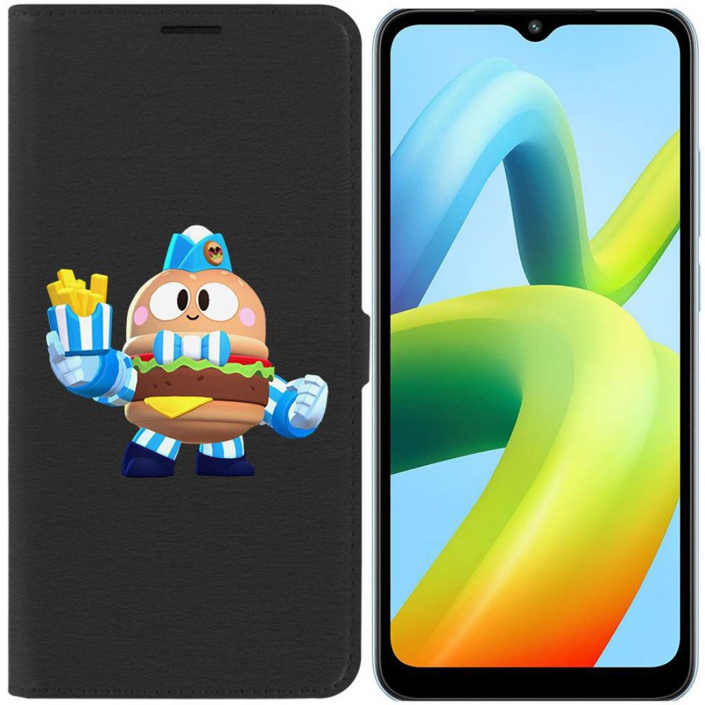

Чехол-книжка Eco Book для Xiaomi Redmi A1+ Brawl Stars-Бургер Лу