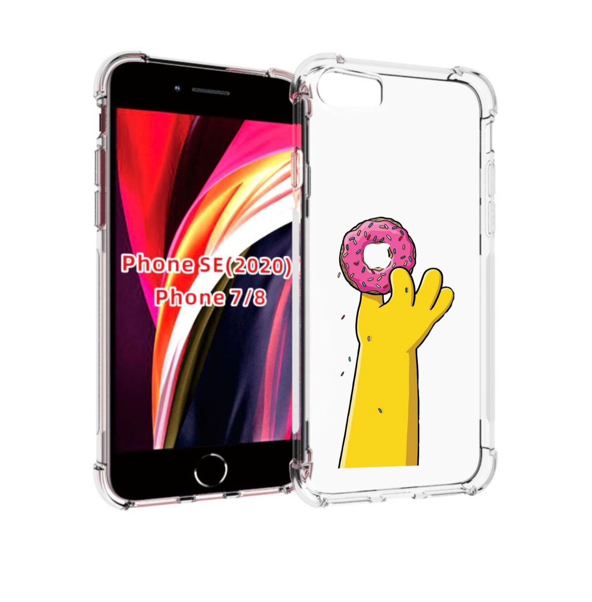 

Чехол MyPads вкусный-пончик для iPhone 7 4.7 / iPhone 8 / iPhone SE 2 (2020), Прозрачный, Tocco
