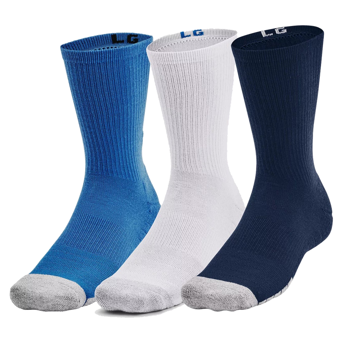 

Носки унисекс Under Armour Ua Heatgear Crew 3Pk серые 46-49, Ua Heatgear Crew 3Pk