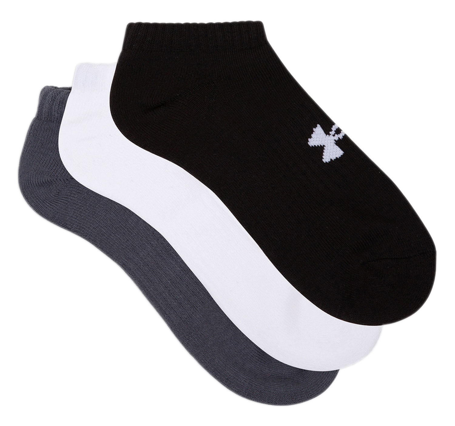 фото Носки унисекс under armour ua core no show 3pk черные 46-48