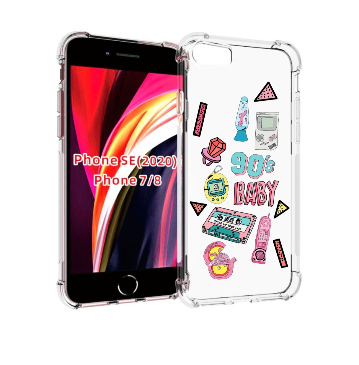 

Чехол MyPads гаджеты-90х для iPhone 7 4.7 / iPhone 8 / iPhone SE 2 (2020), Прозрачный, Tocco