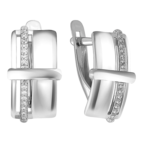 

Серьги из серебра с фианитом ЯХОНТ Золотой 216485, 216485
